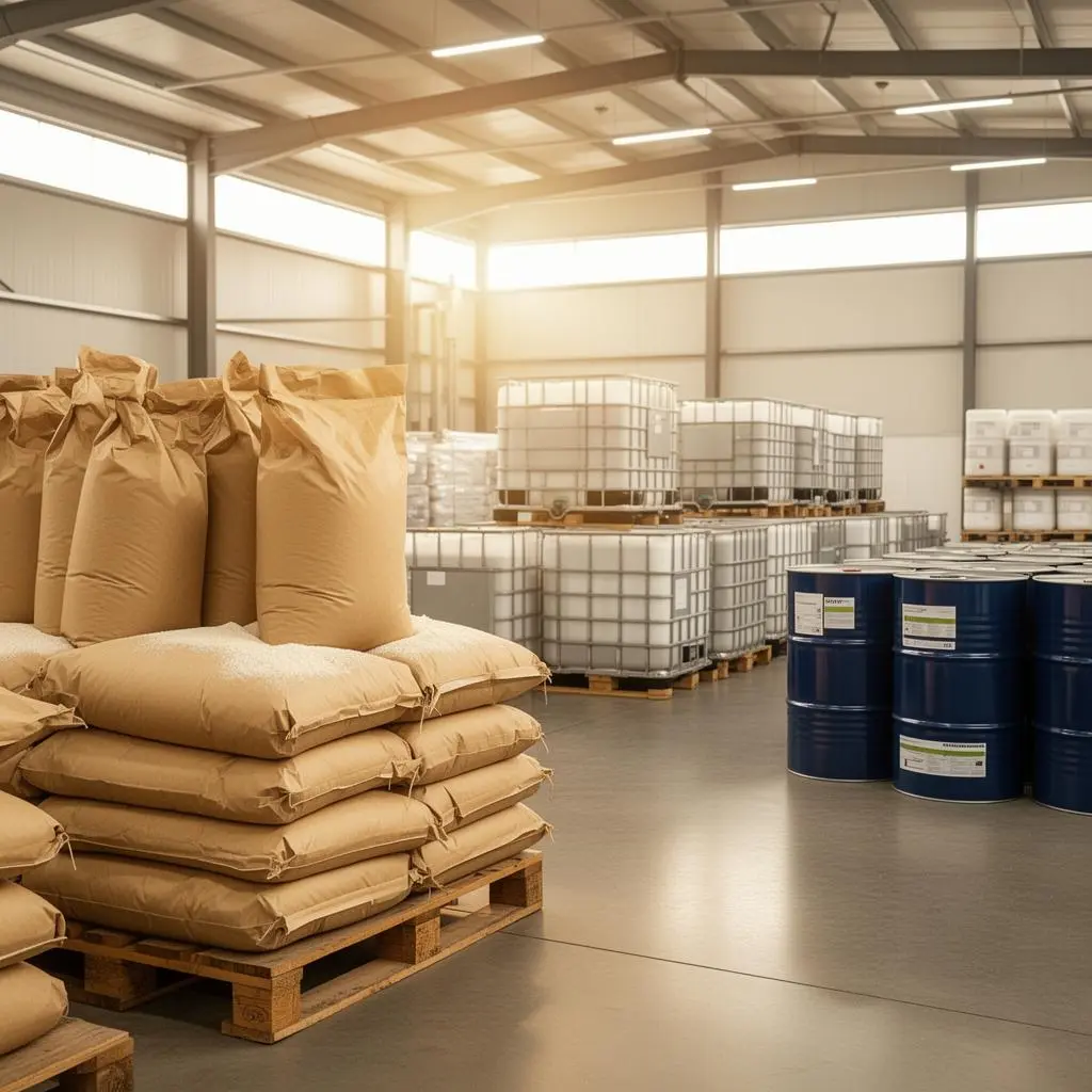 Organised bulk raw materials ready for manufacturing and international supply